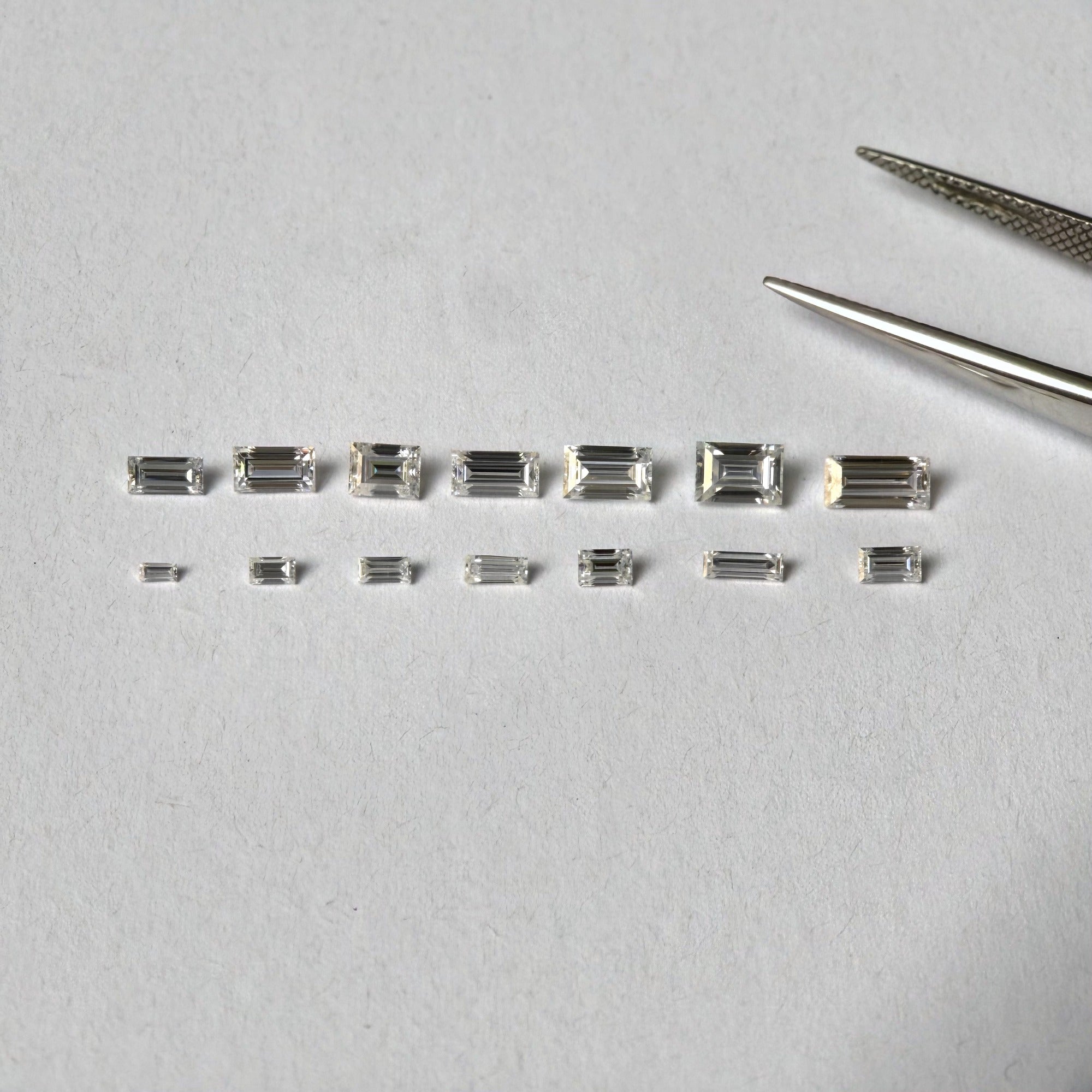 Baguette Moissanite Melee — Calibrated Loose Accent Stones, D VVS (Wholesale)