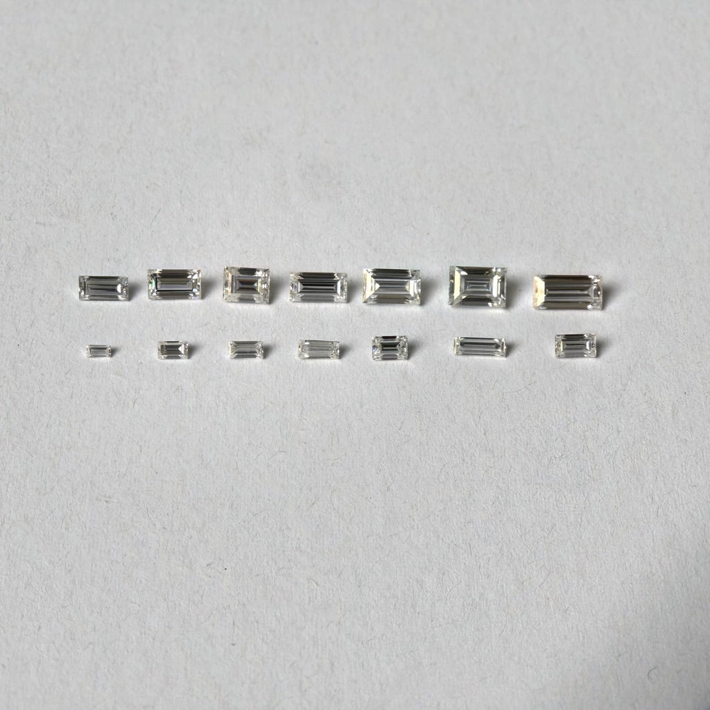 Baguette Moissanite Melee — Calibrated Loose Accent Stones, D VVS (Wholesale)