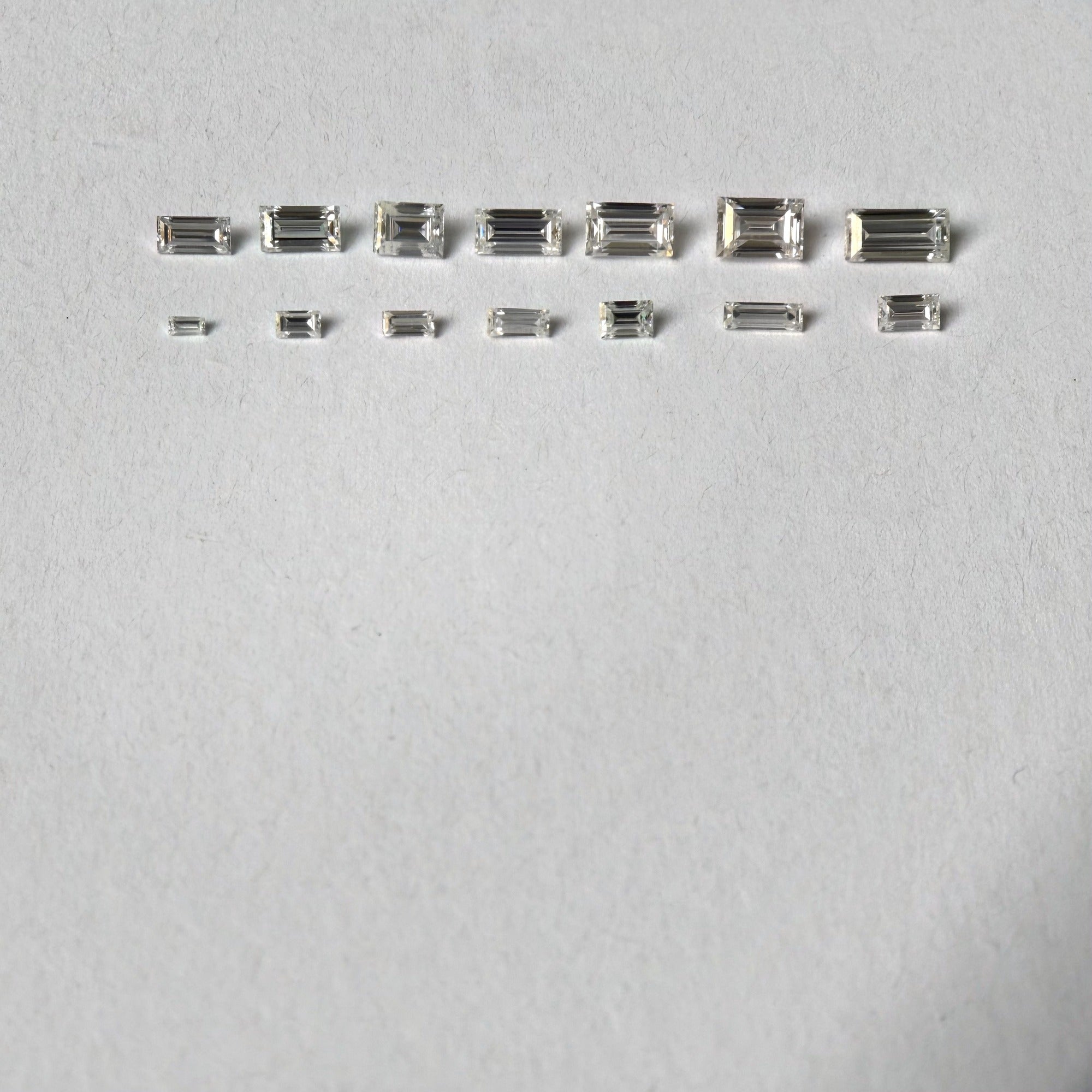 Baguette Moissanite Melee — Calibrated Loose Accent Stones, D VVS (Wholesale)