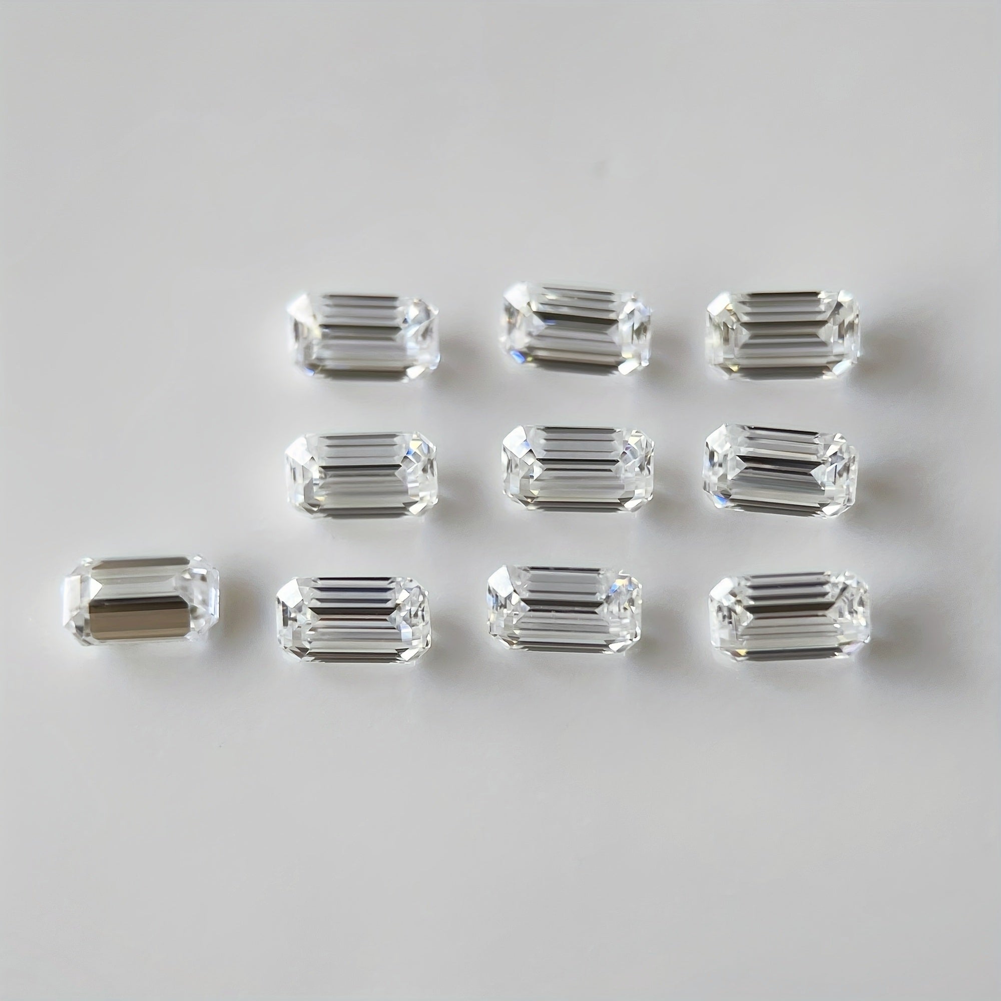 Emerald Moissanite Melee — Calibrated Loose Accent Stones, D VVS (Wholesale)