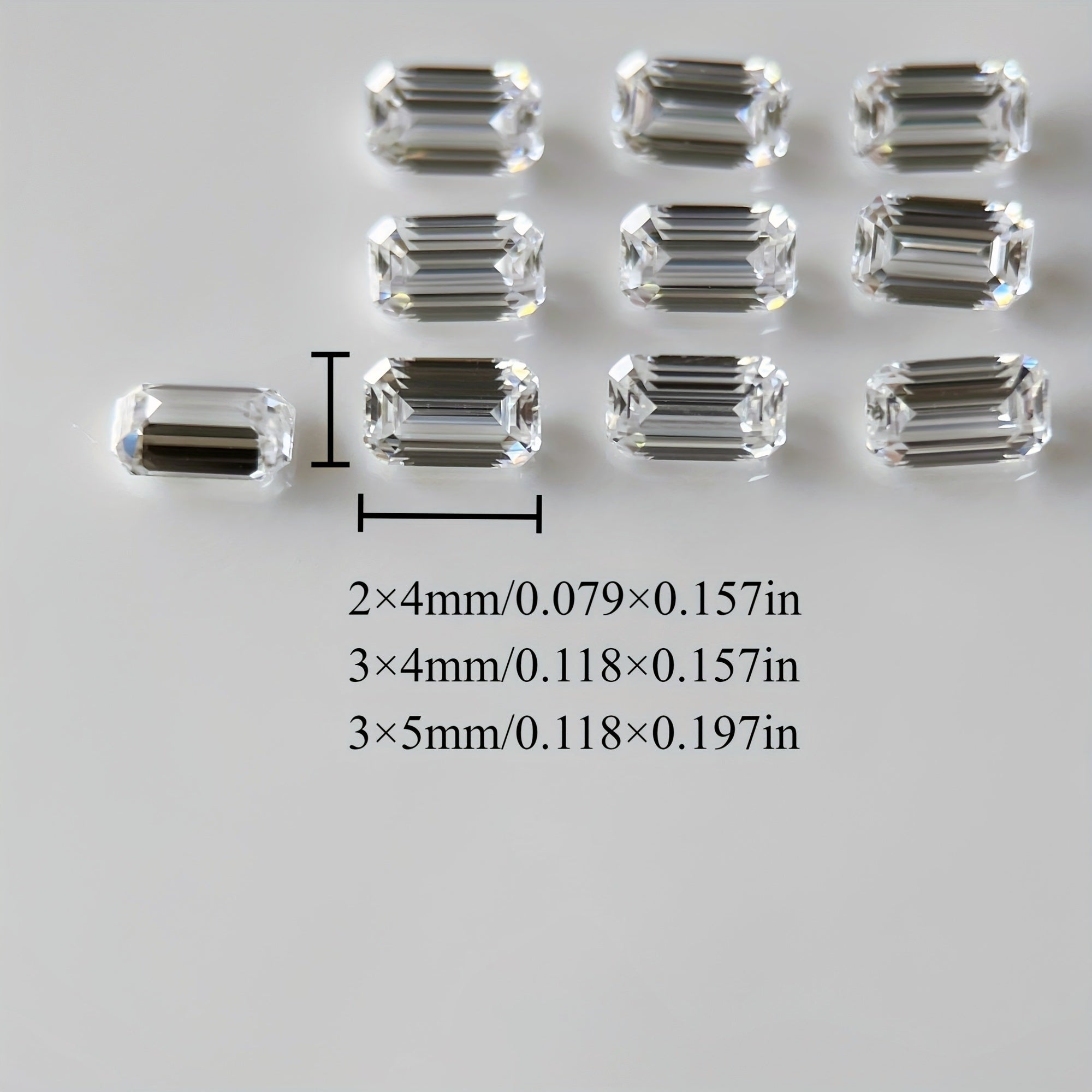 Emerald Moissanite Melee — Calibrated Loose Accent Stones, D VVS (Wholesale)