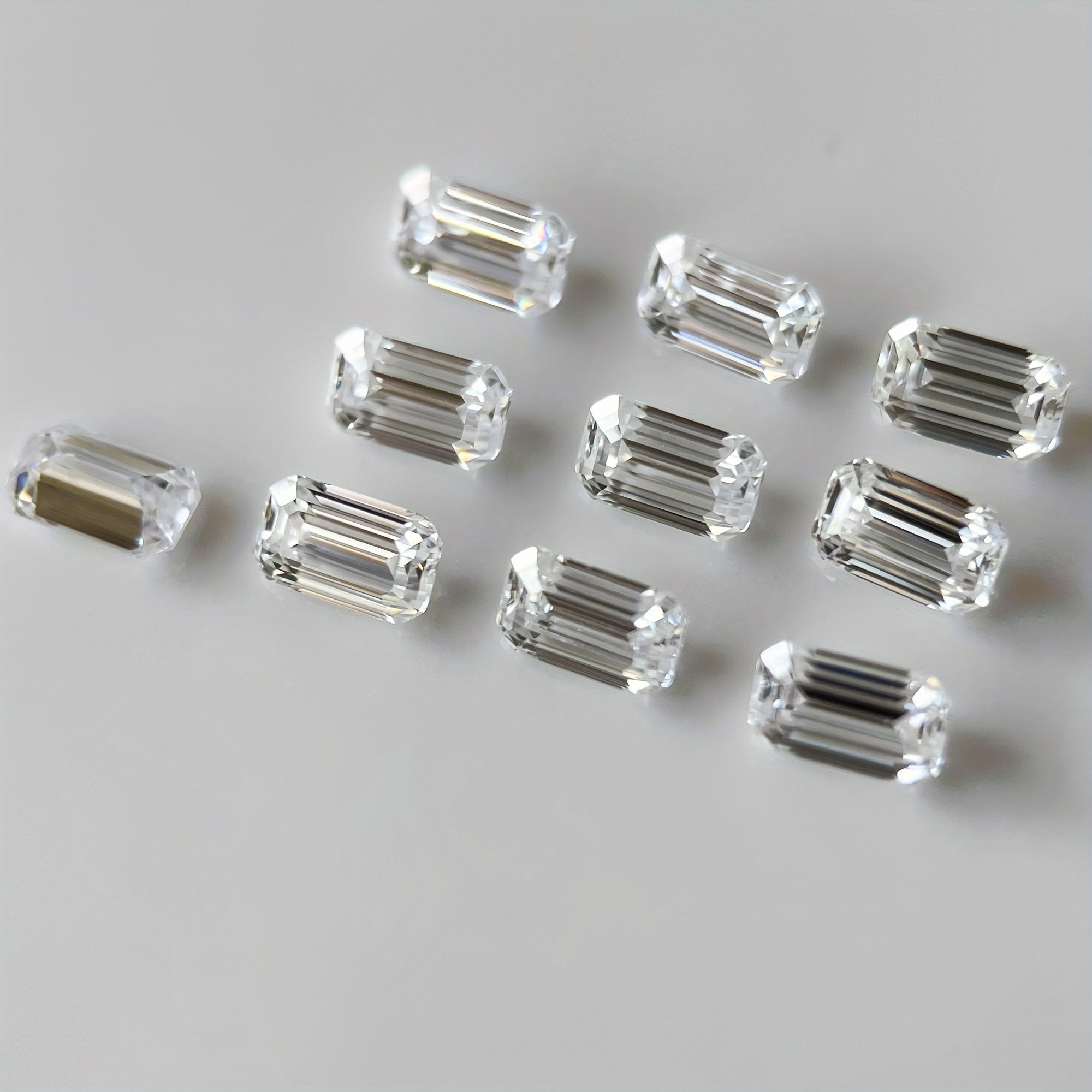 Emerald Moissanite Melee — Calibrated Loose Accent Stones, D VVS (Wholesale)