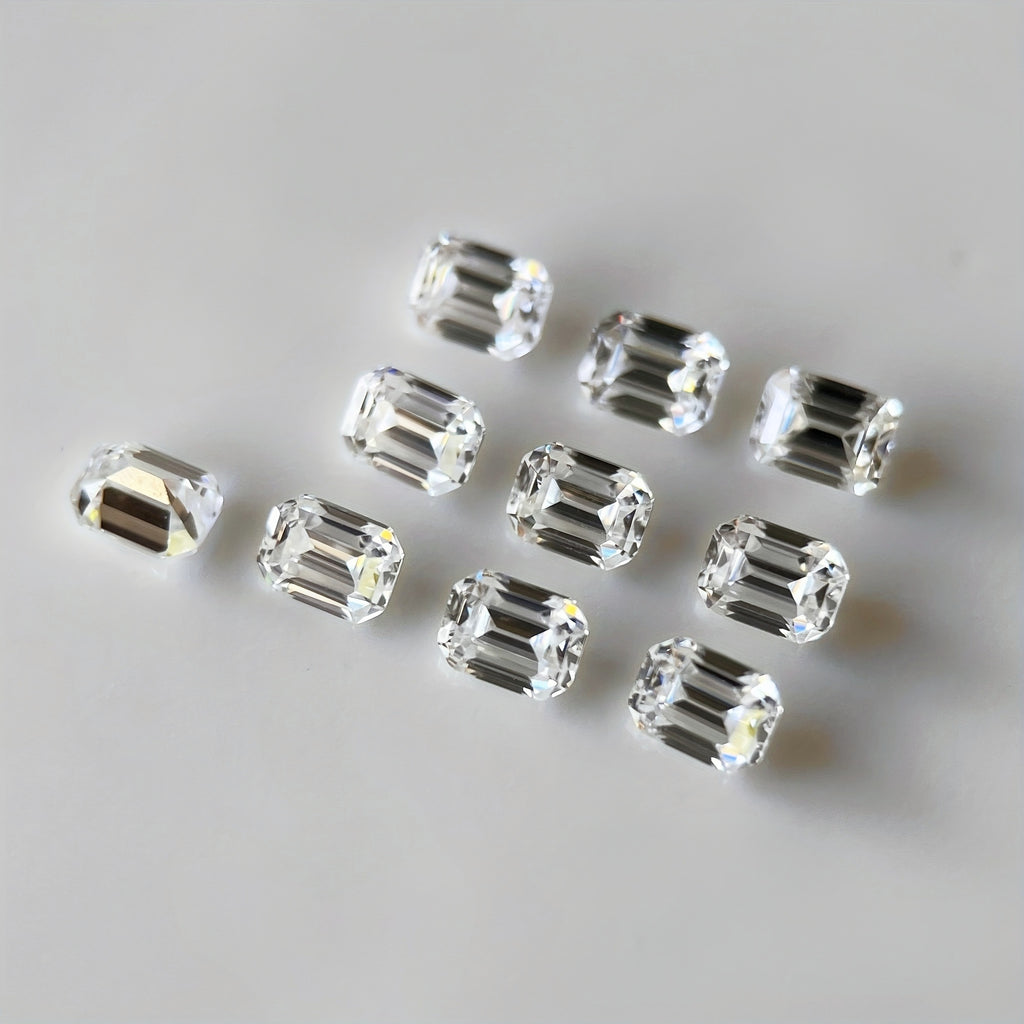 Emerald Moissanite Melee — Calibrated Loose Accent Stones, D VVS (Wholesale)