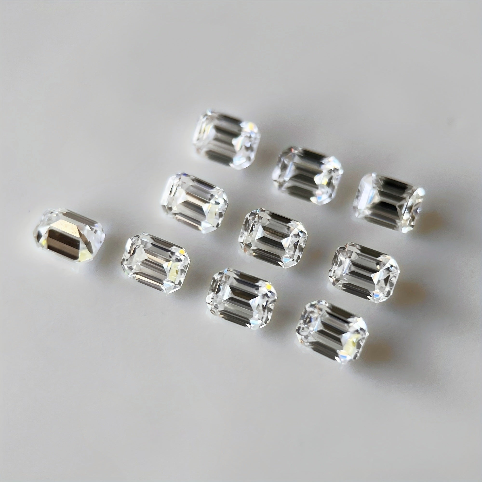 Emerald Moissanite Melee — Calibrated Loose Accent Stones, D VVS (Wholesale)