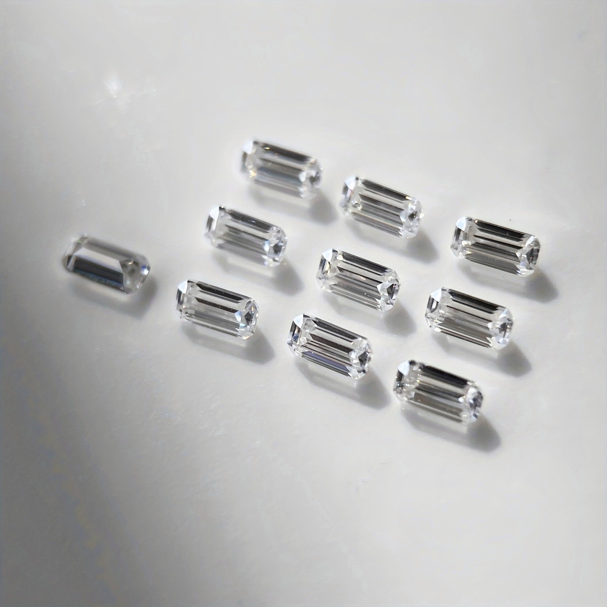 Emerald Moissanite Melee — Calibrated Loose Accent Stones, D VVS (Wholesale)