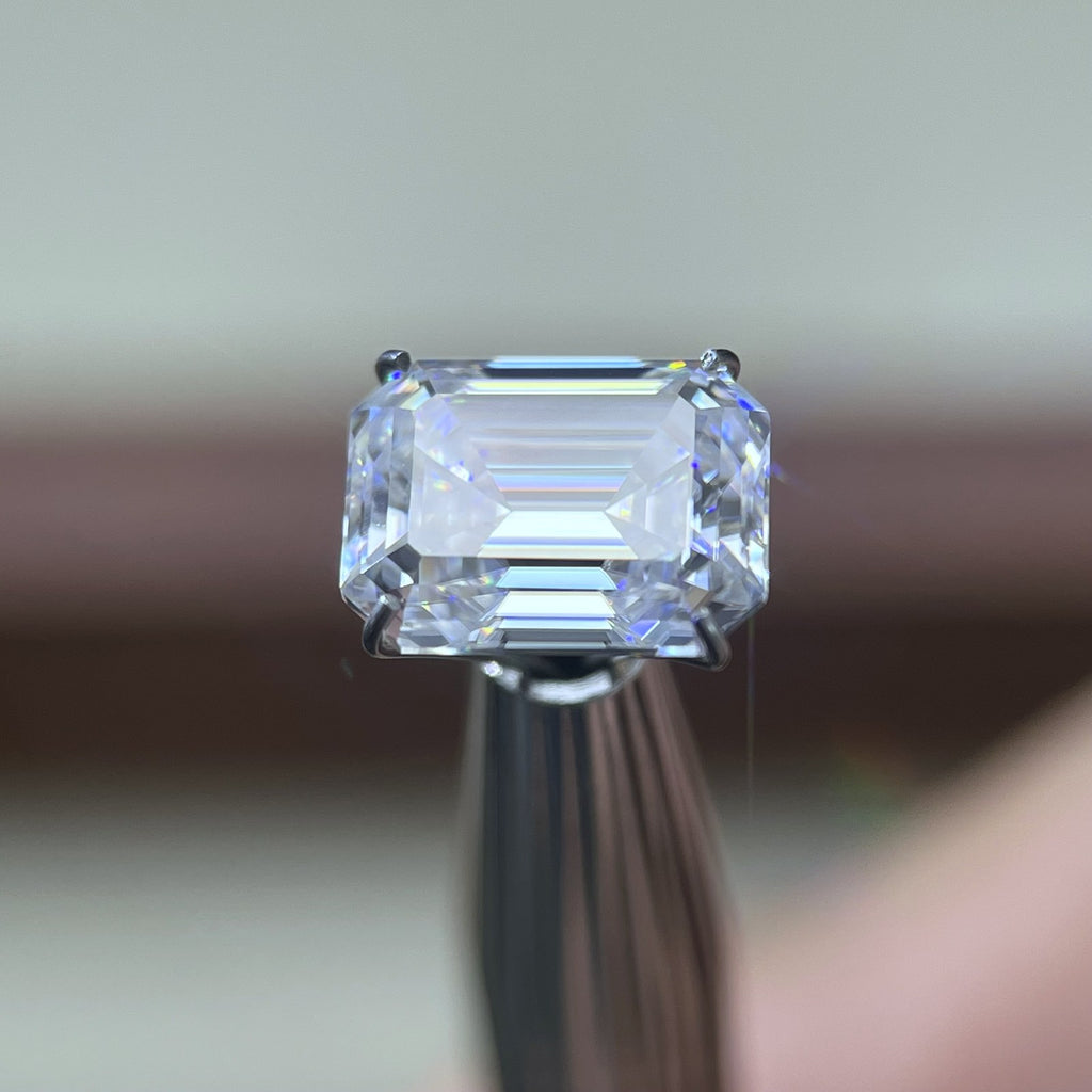 Emerald Moissanite Loose Stones by the Carat — D VVS, Calibrated (Wholesale)