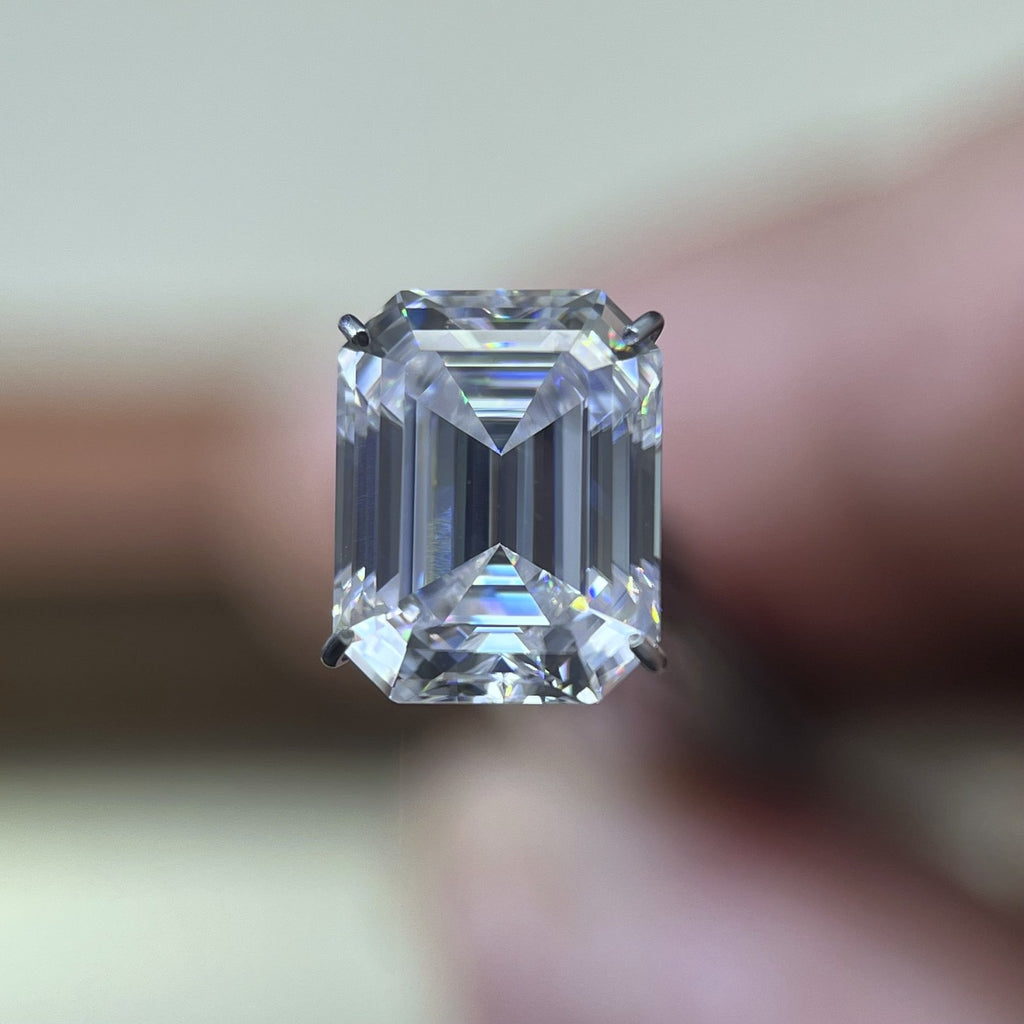 Emerald Moissanite Loose Stones by the Carat — D VVS, Calibrated (Wholesale)