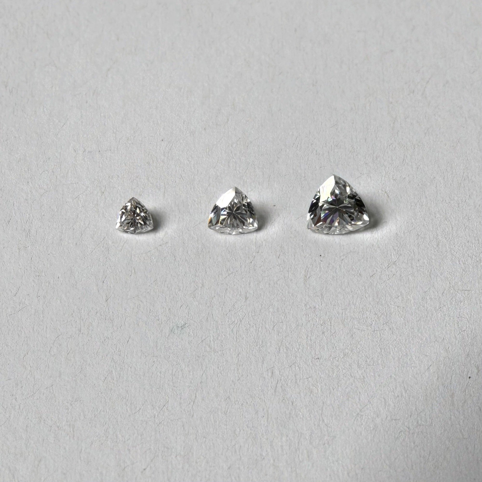 Trillion Moissanite Melee — Calibrated Loose Accent Stones, D VVS (Wholesale)