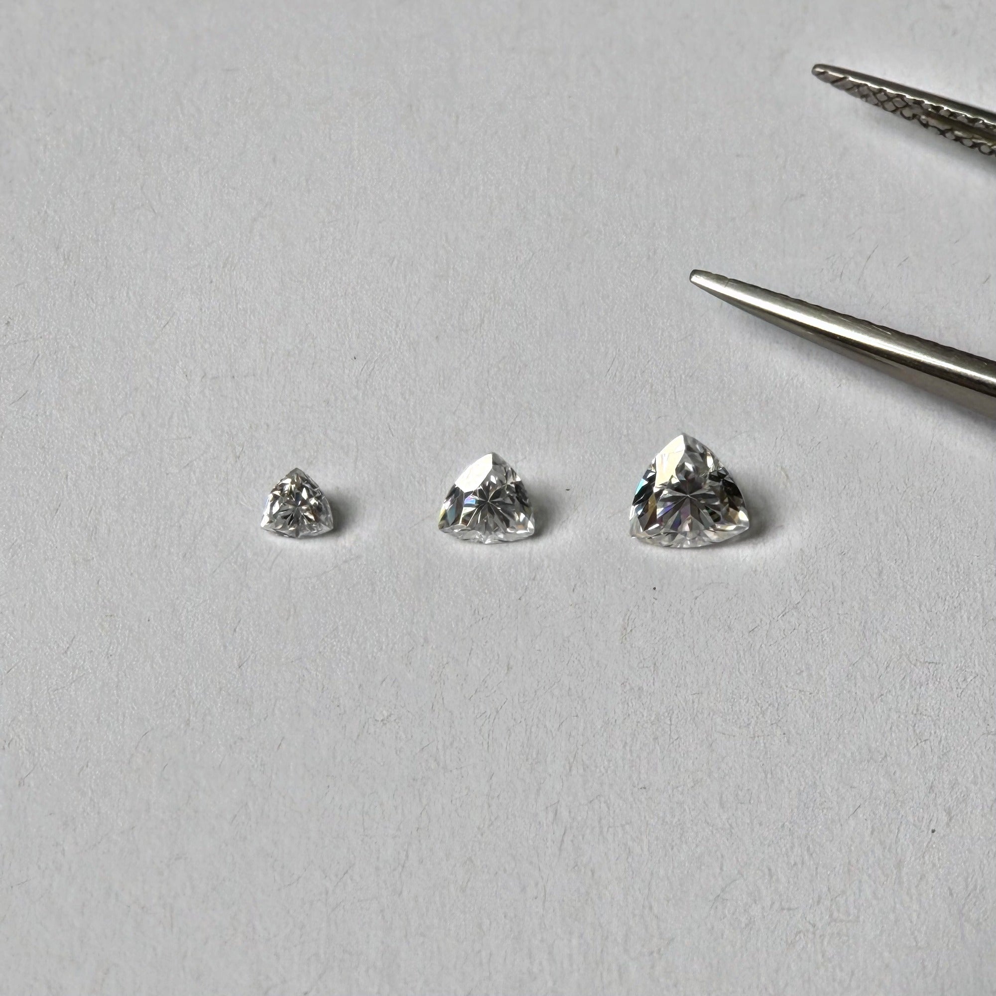 Trillion Moissanite Melee — Calibrated Loose Accent Stones, D VVS (Wholesale)