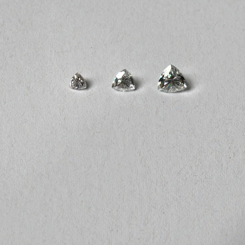 Trillion Moissanite Melee — Calibrated Loose Accent Stones, D VVS (Wholesale)