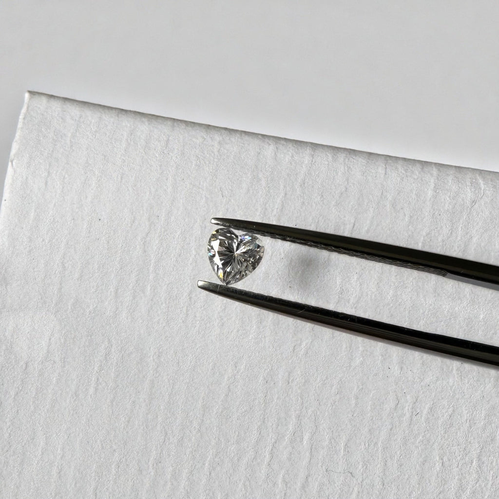 Heart Moissanite Loose Stones by the Carat — D VVS, Calibrated (Wholesale)