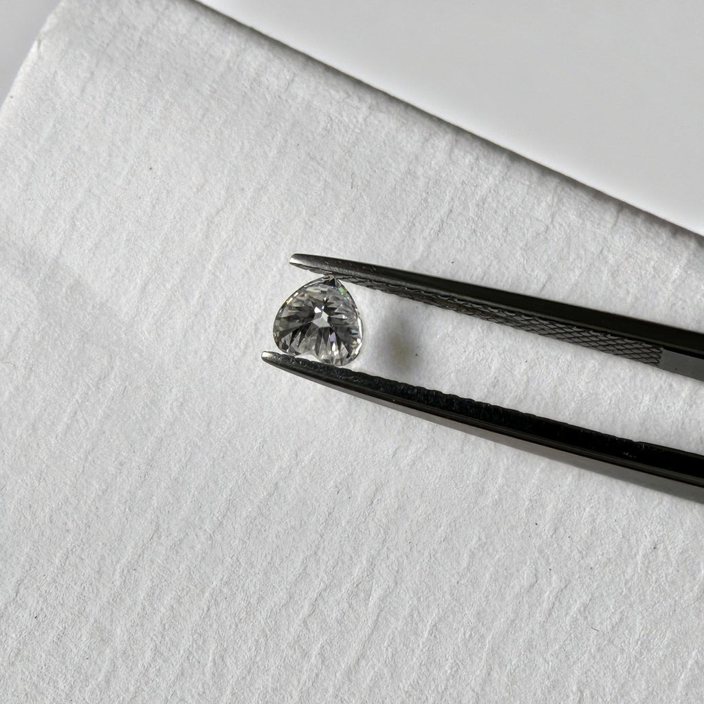 Heart Moissanite Melee — Calibrated Loose Accent Stones, D VVS (Wholesale)