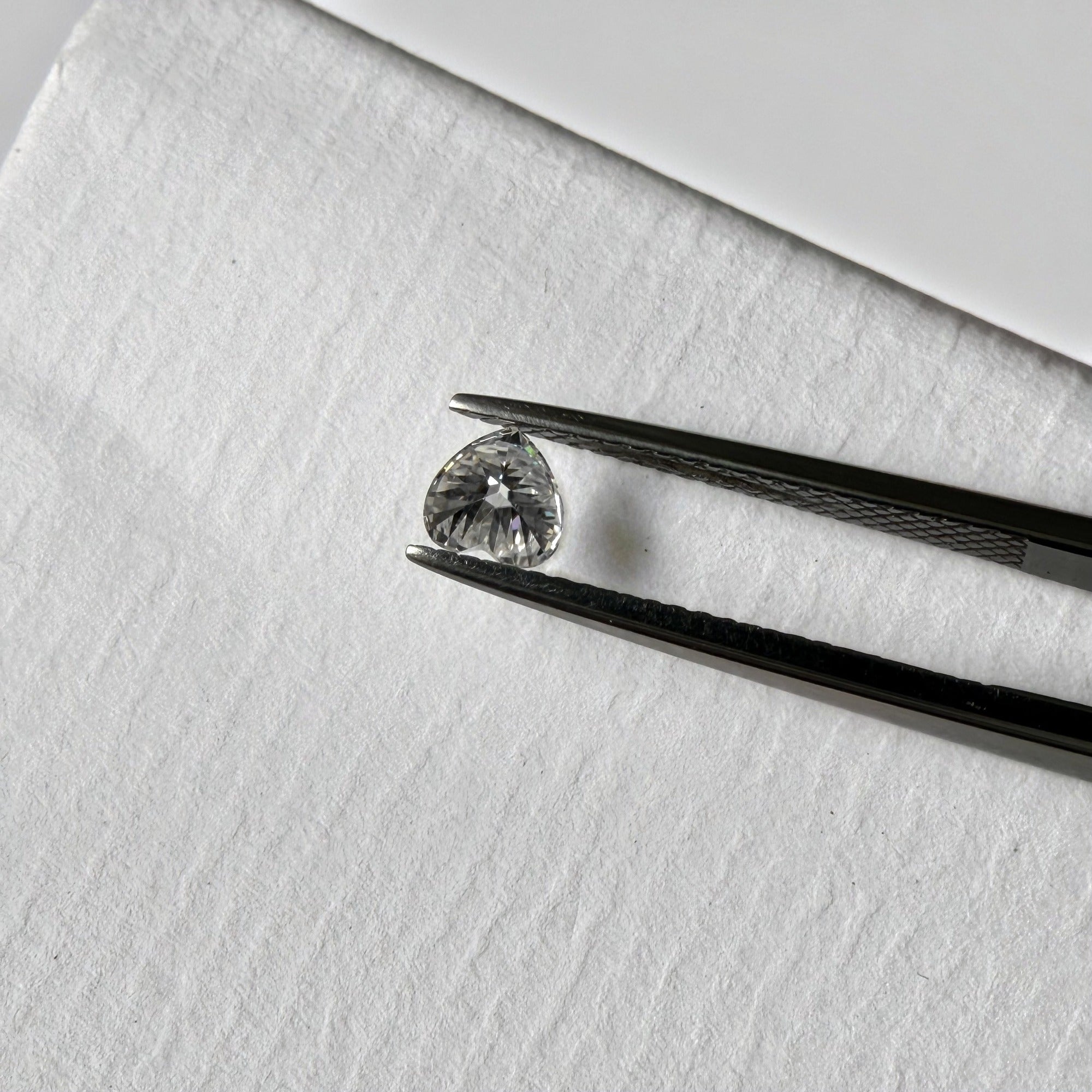 Heart Moissanite Melee — Calibrated Loose Accent Stones, D VVS (Wholesale)