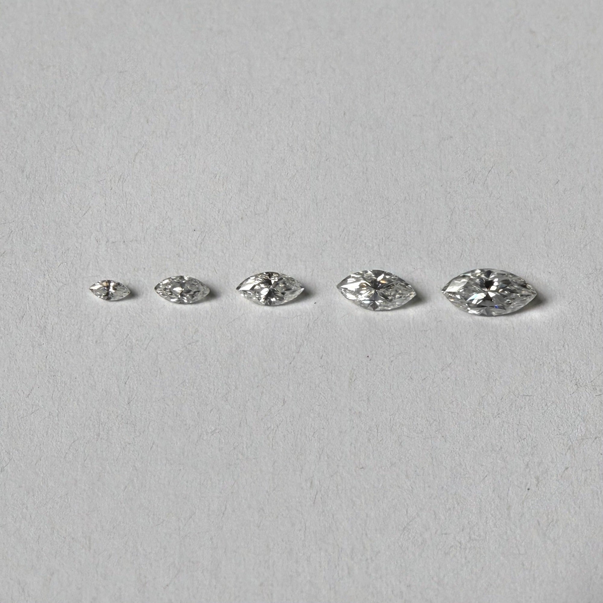 Marquise Moissanite Melee — Calibrated Loose Accent Stones, D VVS (Wholesale)