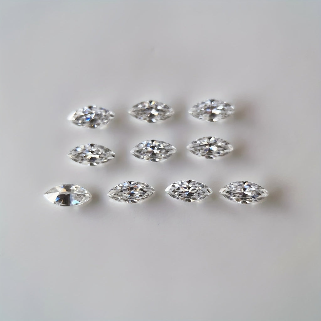 Marquise Moissanite Melee — Calibrated Loose Accent Stones, D VVS (Wholesale)