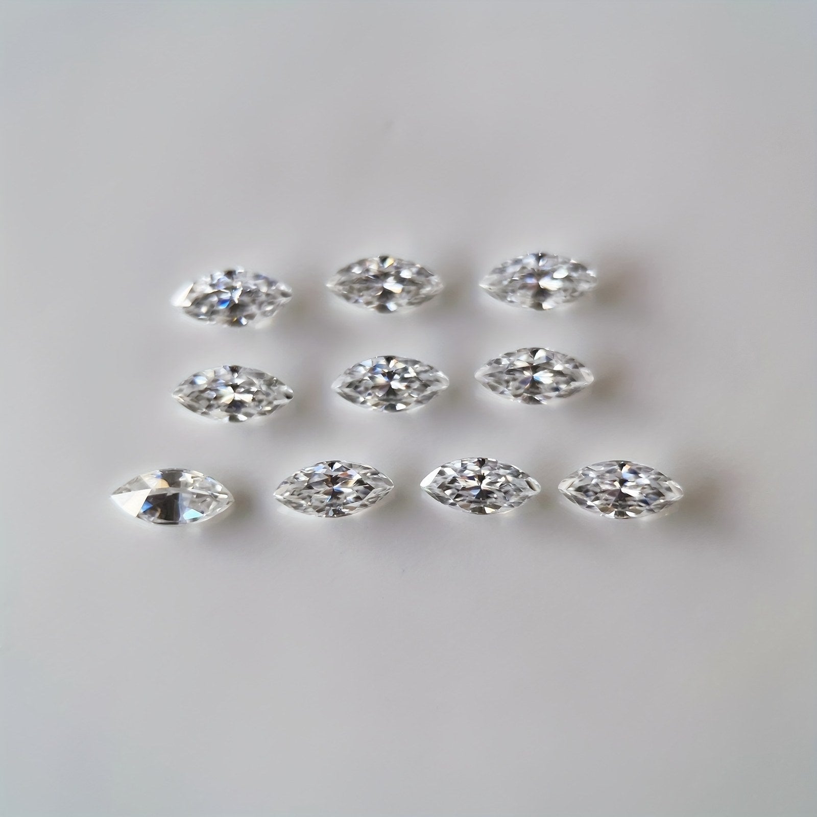 Marquise Moissanite Melee — Calibrated Loose Accent Stones, D VVS (Wholesale)