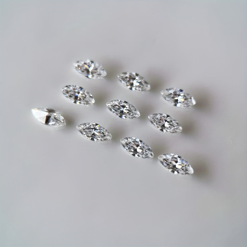 Marquise Moissanite Melee — Calibrated Loose Accent Stones, D VVS (Wholesale)