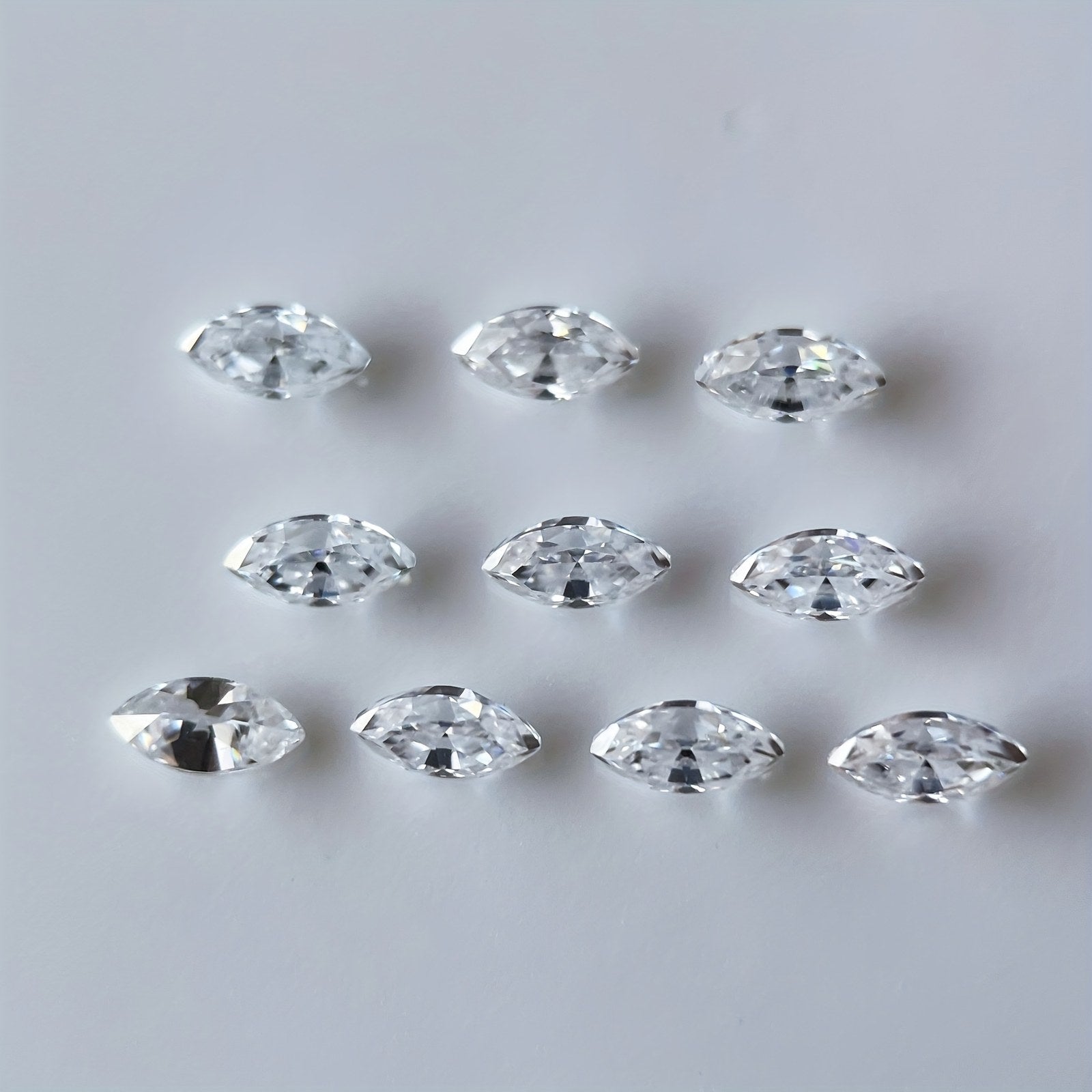 Marquise Moissanite Melee — Calibrated Loose Accent Stones, D VVS (Wholesale)