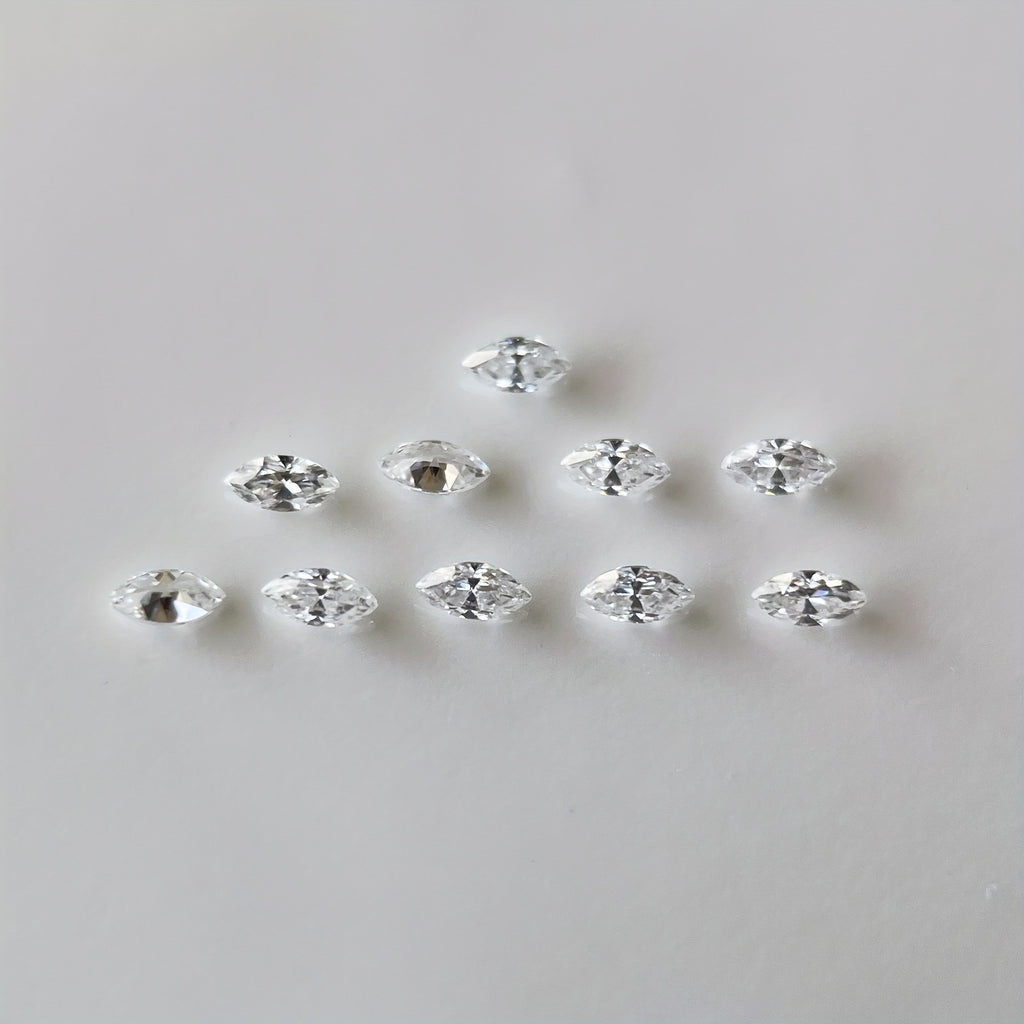 Marquise Moissanite Melee — Calibrated Loose Accent Stones, D VVS (Wholesale)