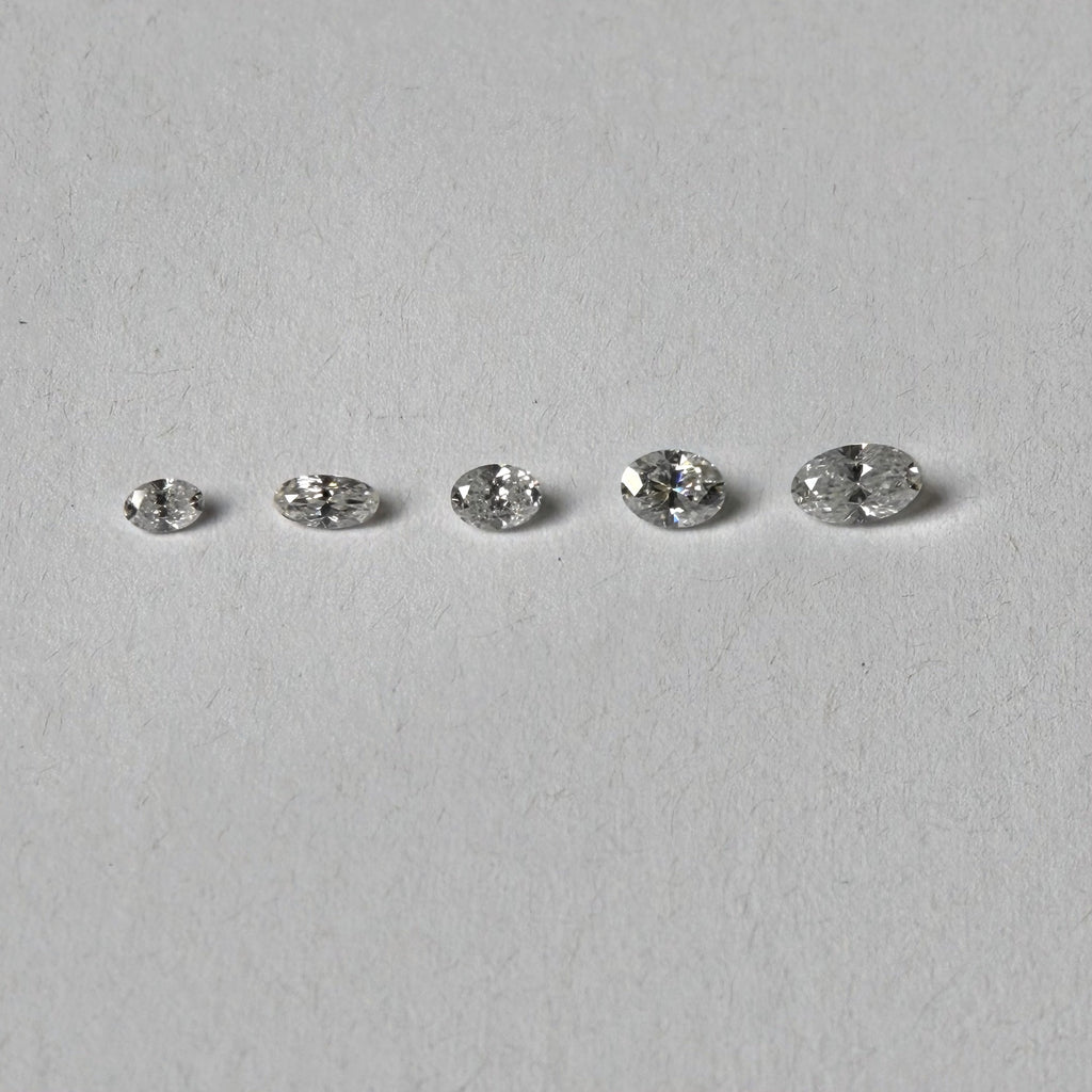 Oval Moissanite Melee — Calibrated Loose Accent Stones, D VVS (Wholesale)