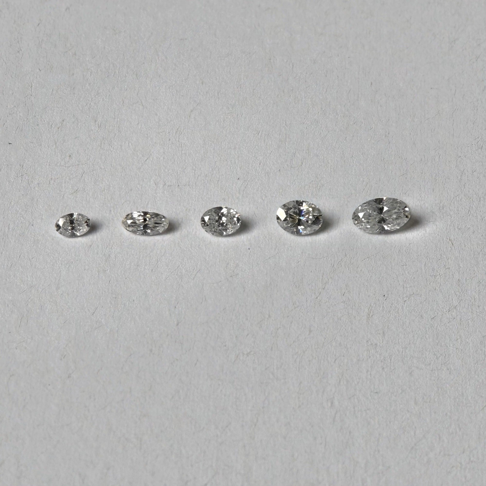 Oval Moissanite Melee — Calibrated Loose Accent Stones, D VVS (Wholesale)