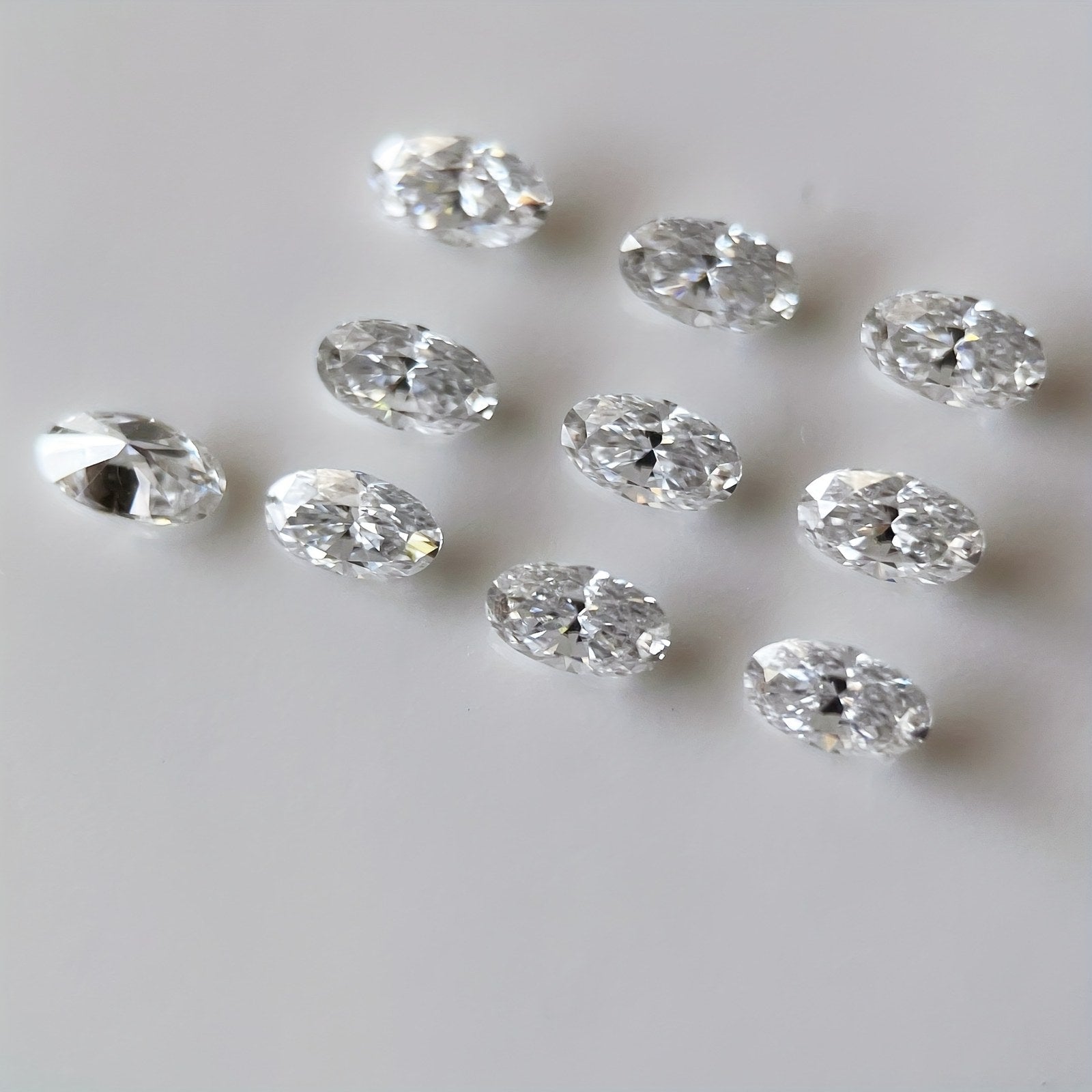 Oval Moissanite Melee — Calibrated Loose Accent Stones, D VVS (Wholesale)