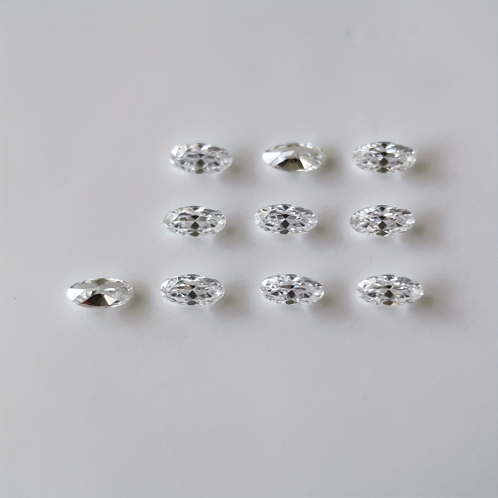 Oval Moissanite Melee — Calibrated Loose Accent Stones, D VVS (Wholesale)