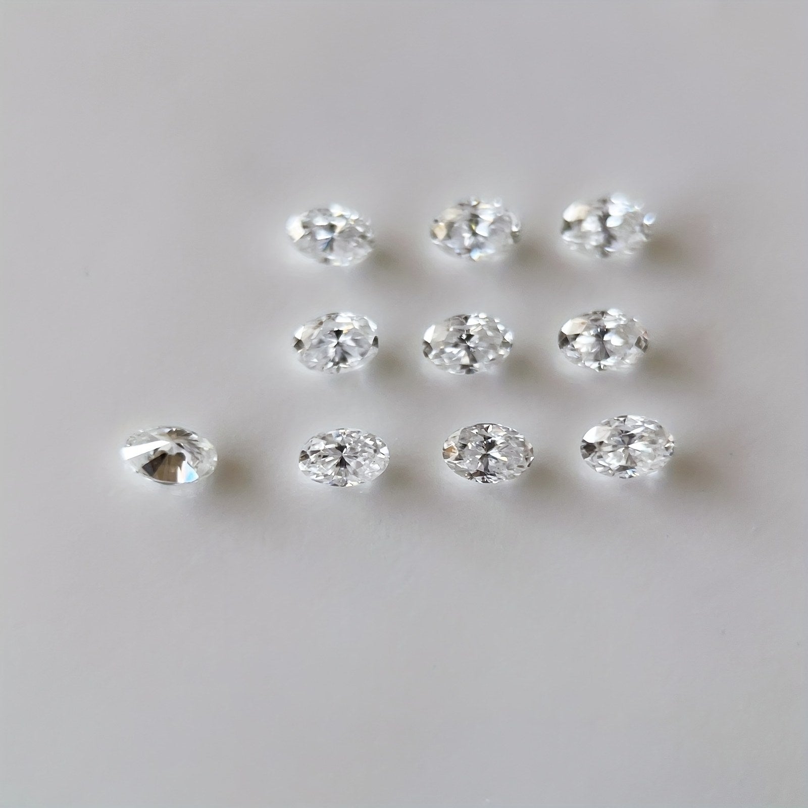 Oval Moissanite Melee — Calibrated Loose Accent Stones, D VVS (Wholesale)