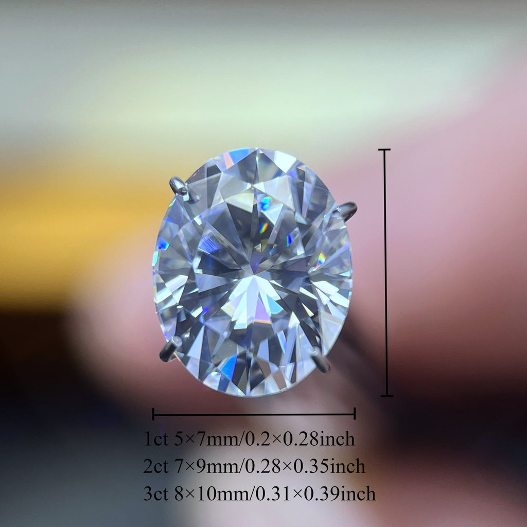 Oval Moissanite Loose Stones by the Carat — D VVS, Calibrated (Wholesale)