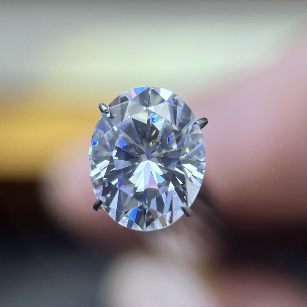 Oval Moissanite Loose Stones by the Carat — D VVS, Calibrated (Wholesale)