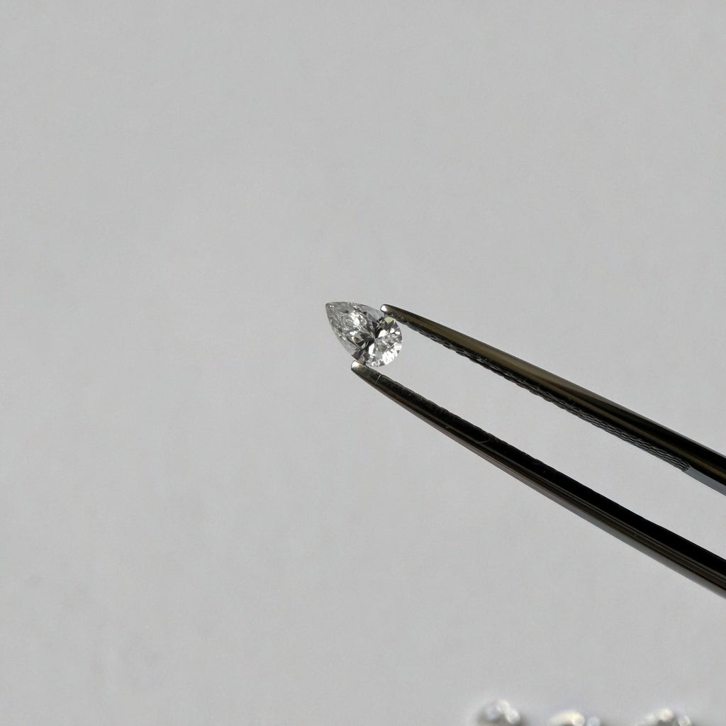 Pear Moissanite Melee — Calibrated Loose Accent Stones, D VVS (Wholesale)