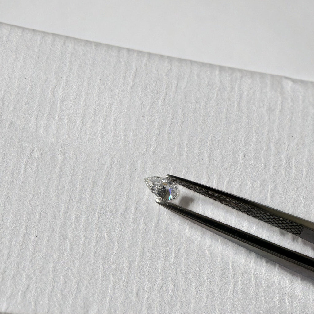 Pear Moissanite Melee — Calibrated Loose Accent Stones, D VVS (Wholesale)