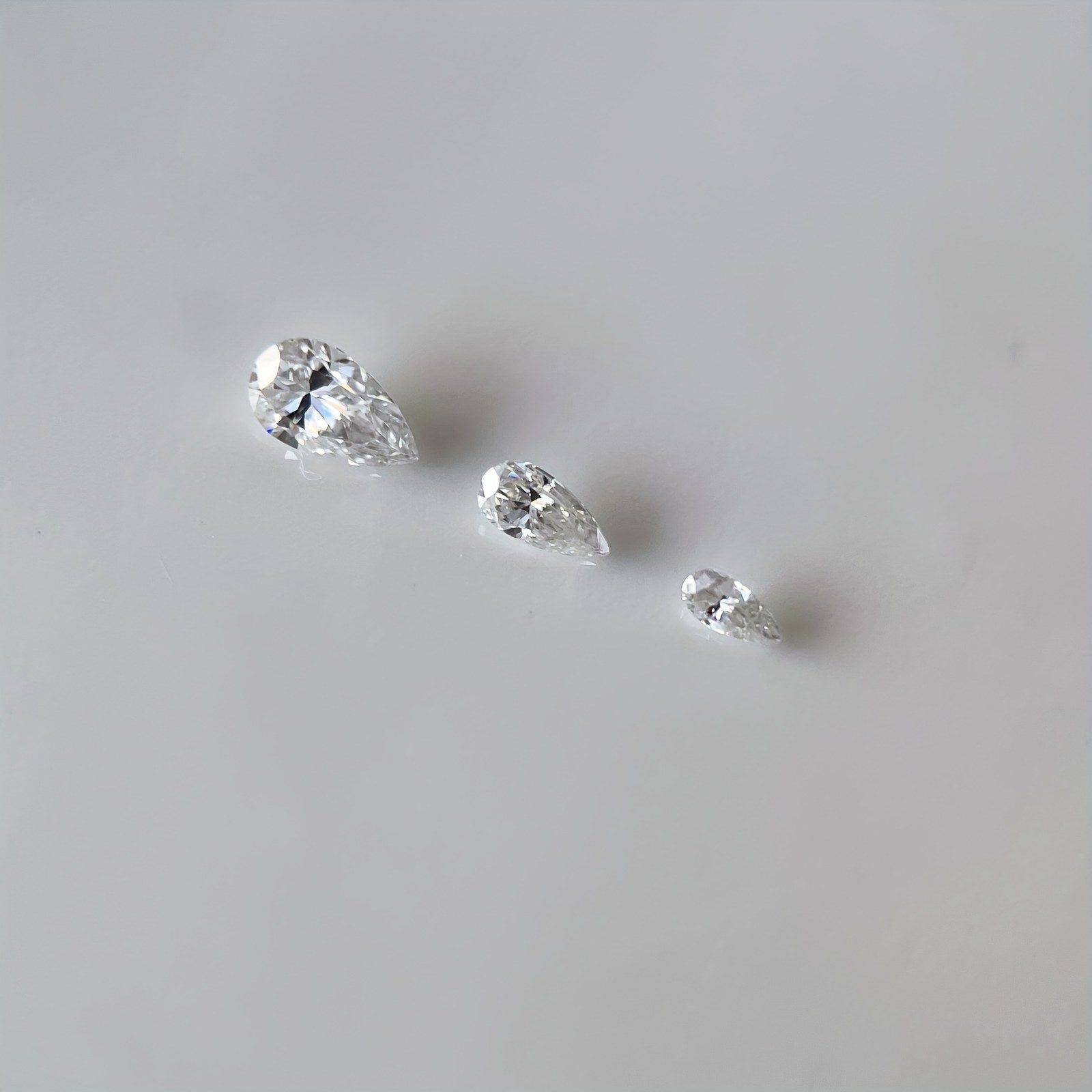 Pear Moissanite Melee — Calibrated Loose Accent Stones, D VVS (Wholesale)
