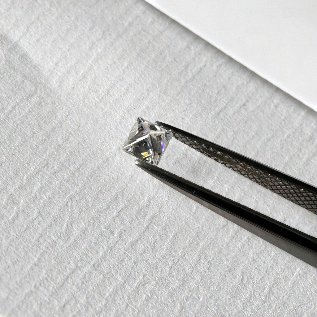 Princess Moissanite Melee — Calibrated Loose Accent Stones, D VVS (Wholesale)