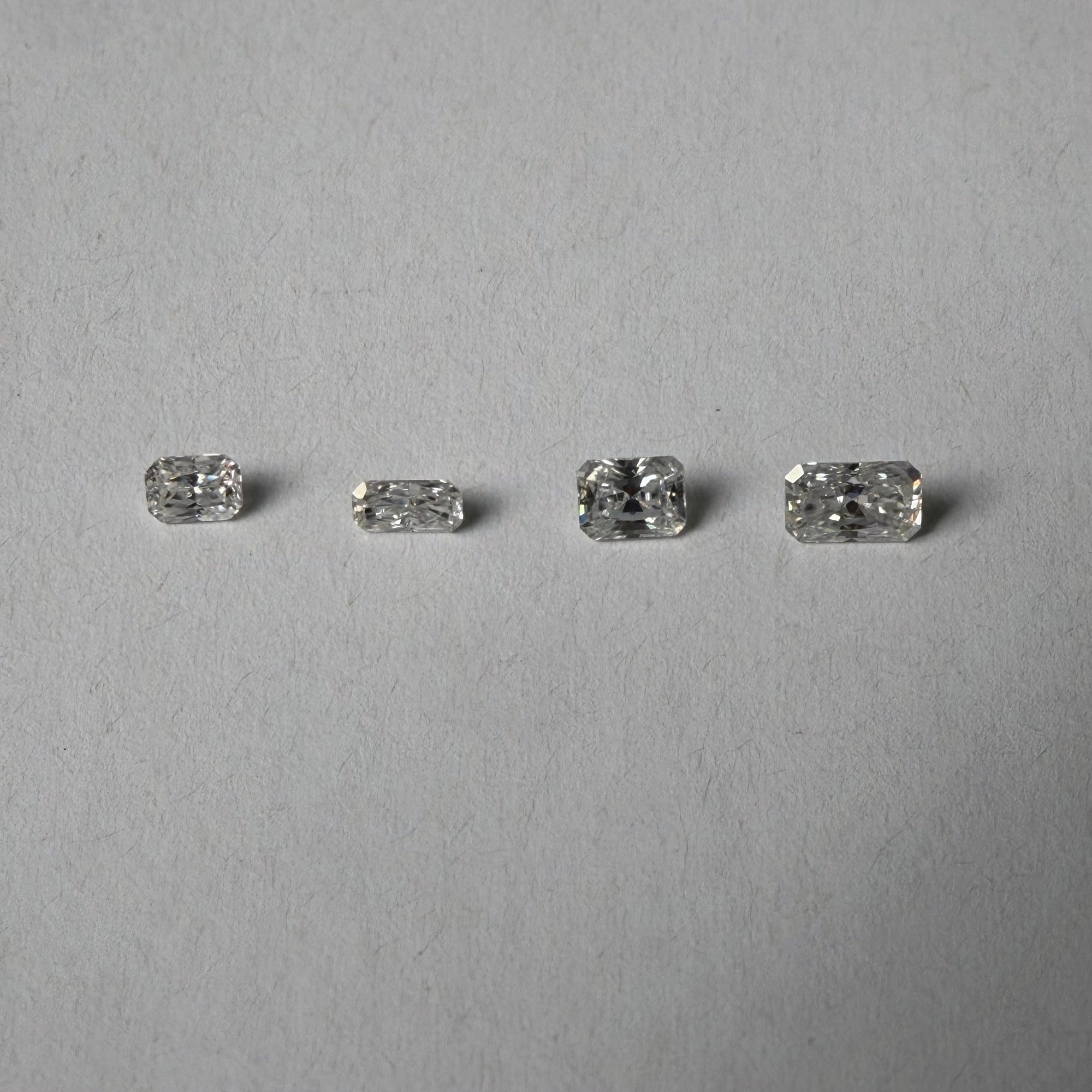 Radiant Moissanite Melee — Calibrated Loose Accent Stones, D VVS (Wholesale)