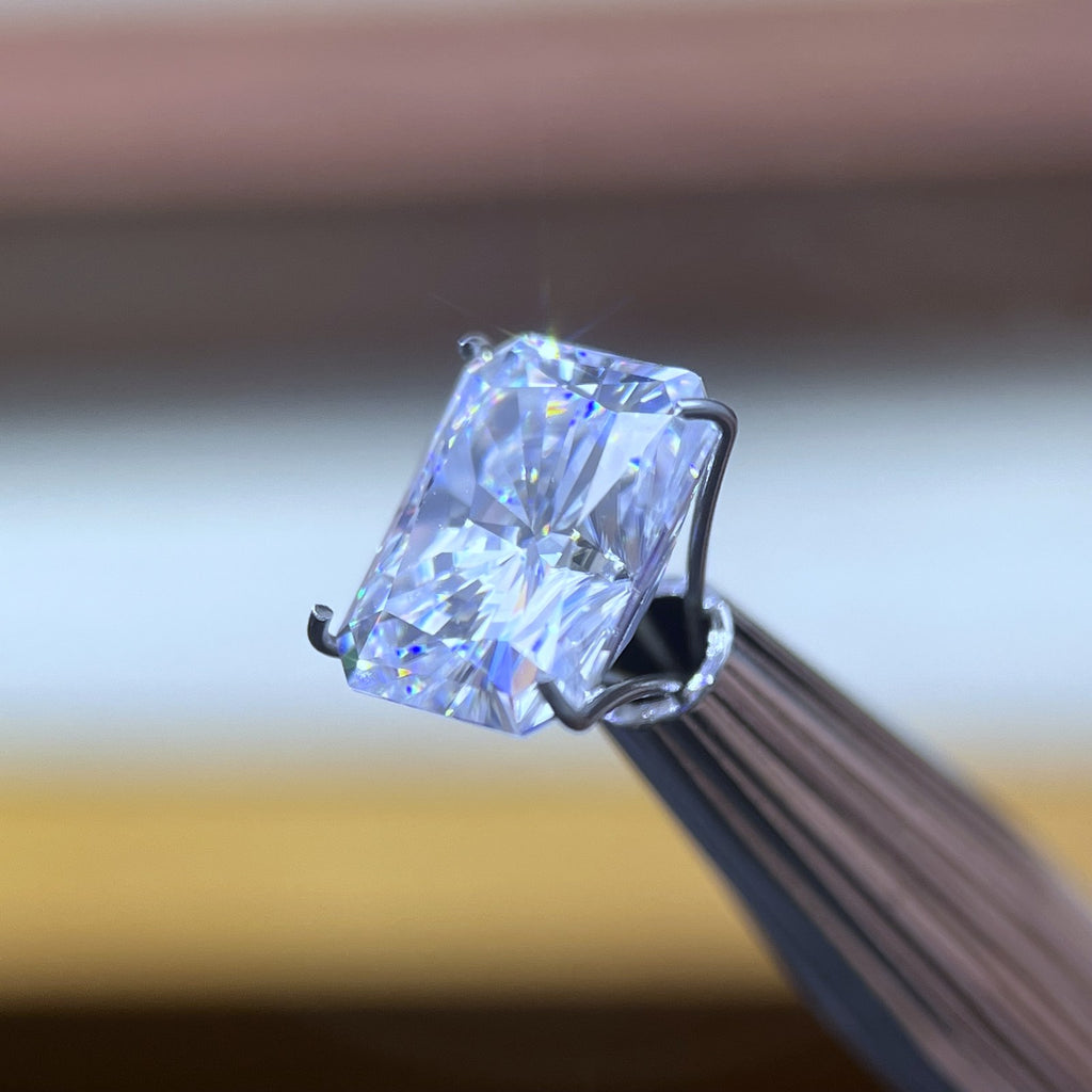 Radiant Moissanite Loose Stones by the Carat — D VVS, Calibrated (Wholesale)