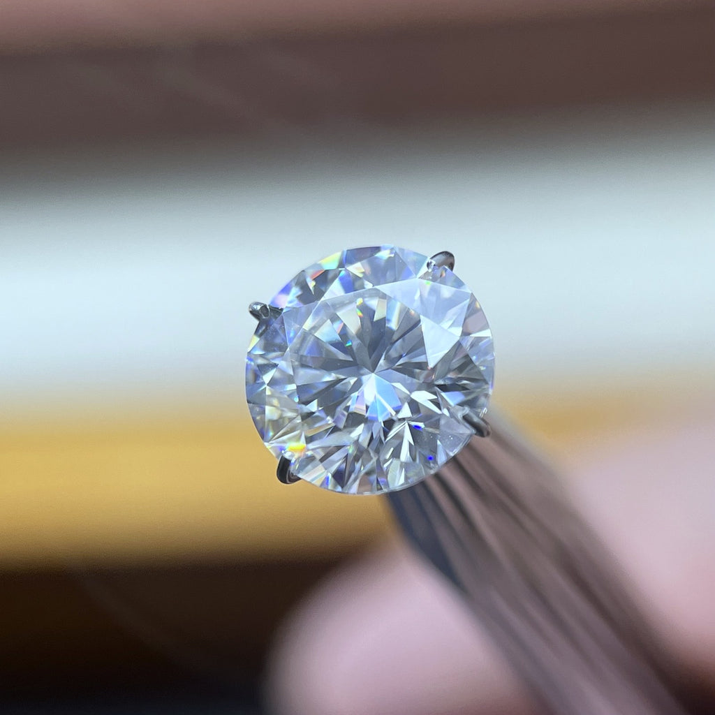 Round Moissanite Loose Stones, 3.5mm & Up — D VVS, by the Carat (Wholesale)
