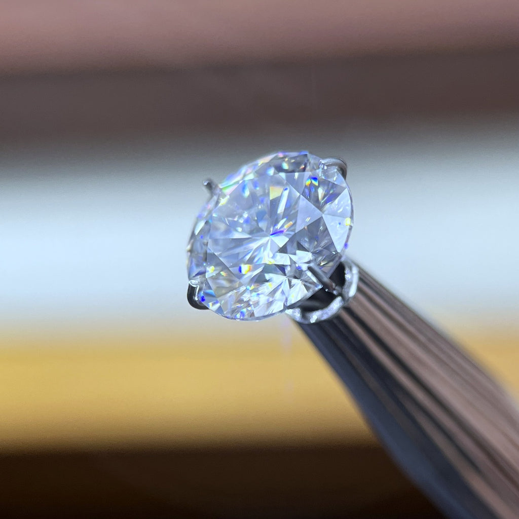 Round Moissanite Loose Stones, 3.5mm & Up — D VVS, by the Carat (Wholesale)