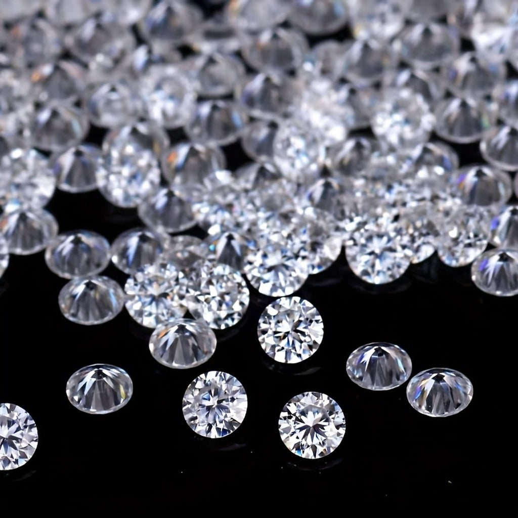 Round Moissanite Melee — Calibrated Loose Accent Stones by the Carat, D VVS (Wholesale)