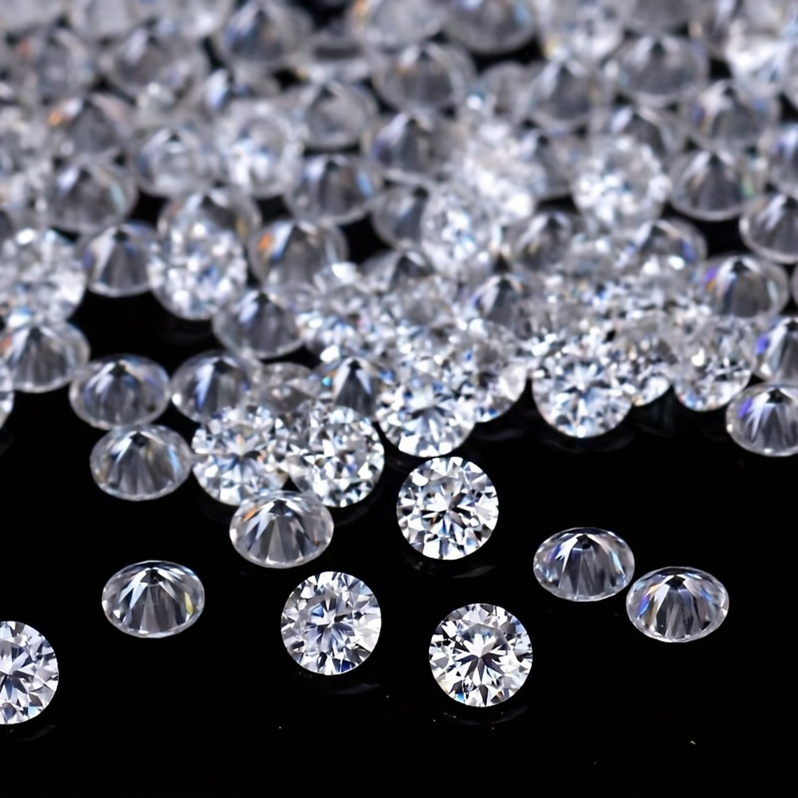 Round Moissanite Melee — Calibrated Loose Accent Stones by the Carat, D VVS (Wholesale)