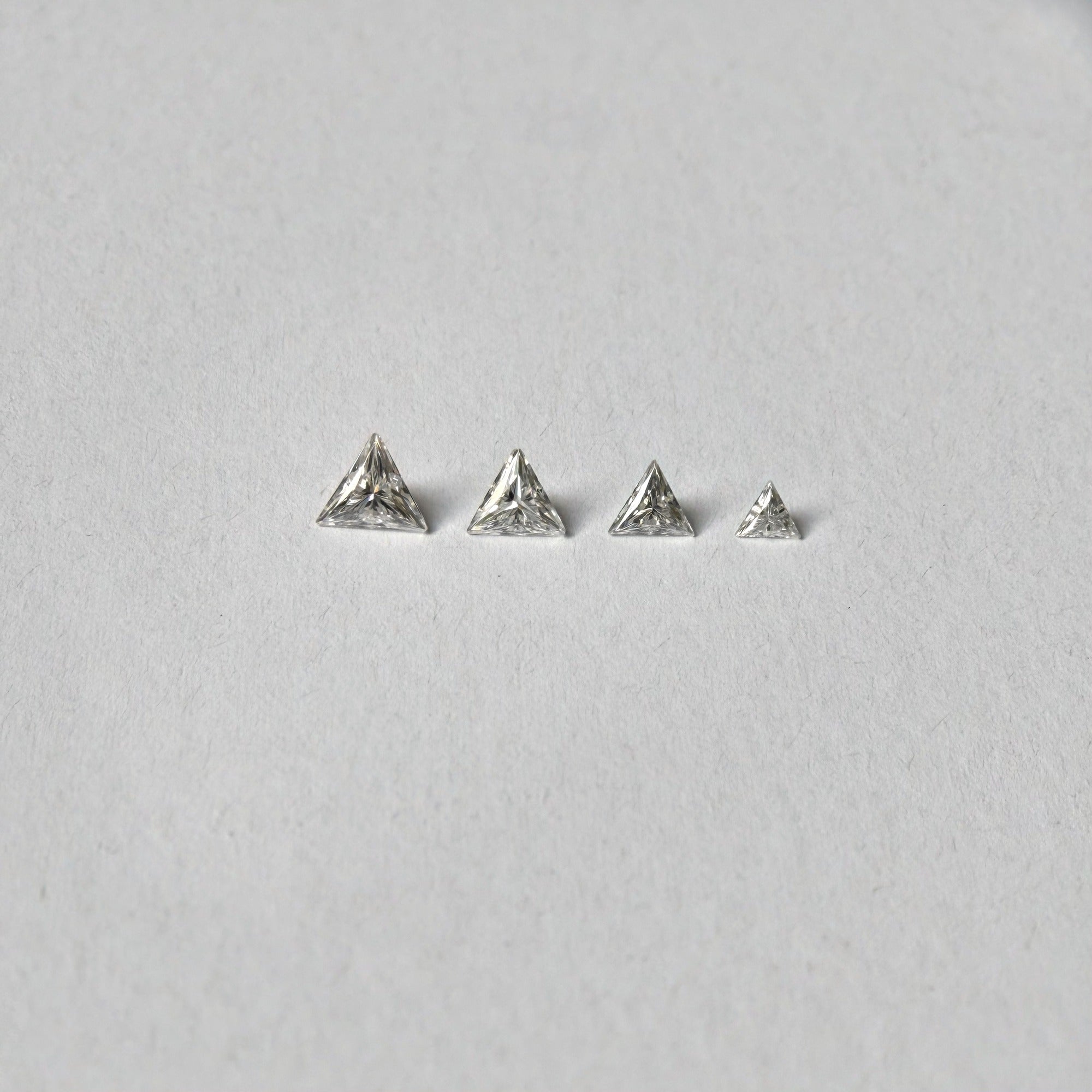 Triangle Moissanite Melee — Calibrated Loose Accent Stones, D VVS (Wholesale)