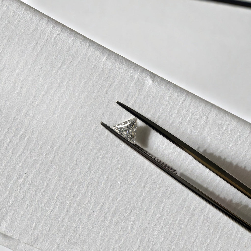 Triangle Moissanite Melee — Calibrated Loose Accent Stones, D VVS (Wholesale)